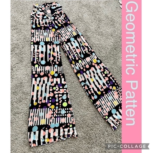 Geometric Pattern Flair Pants - Picture 1 of 2